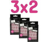 OFERTA 3 X 2 TECHNIC TIP TOP 24 NAIL NUDE Ref. 24164