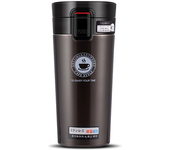 Vaso Termico de Acero inoxidable, Café Termo Taza Termica Viaje para Llevar Sin Bpa(Negro)