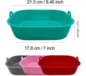 Bandeja de silicona para freidora de aire, molde reutilizable para horno, cesta para Cocina