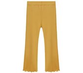 Children Capris Summer Thin Ice Silk Solid Color Pants New Girls Fashion Casual Solid Color Leggings Thin Ribbed Flared Pants