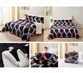 Edredón nórdico con Borreguito Ultra Suave y cálido Set de Cama con Funda de Almohada (180x240CM +1 Funda)(220x240CM +2 Funda)(240x260CM +2 Funda)