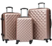 viaje rígida 4 ruedas de abs, trolley, dura y ligera, cerradura de combinación numérica, estudiantes