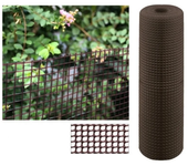 Dosantex Malla de Plástico Cuadrada para Terrazas, Balcones o Vallados Marrón | MEDIDAS 1X5M - 1X3M Cuadros 1x1cm