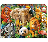 Educa Puzzle Collage Animales Salvajes 500 Piezas 19550