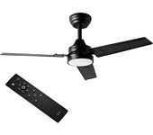 Jata JVTE4234 - Ventilador Techo con Luz y Mando de 106CM, Motor DC, Color Negro