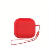 Suitable for 2024 AirPods 4 Shockproof and Anti-fall Soft Silicone Headphone Charging Case Protective Cover with Lanyard