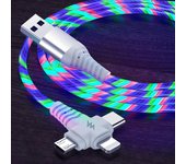 Cable de carga rápida para Xiaomi Redmi, iPhone, Samsung, Huawei, 3 en 1