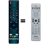 Mandos.tv DVDR3460H/51 para PHILIPS mando a distancia programado