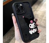 Sanrio Kuromi Kawaii Happy Phone Cases For iPhone 16 15 14 13 12 11Pro Max XR XS MAX 7 8 Plus MINI Y2K Girl Anti Fall Back Cover