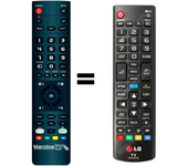 Mandos.tv 39LB5700 para LG mando a distancia programado