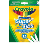 Crayola - super tips rotuladores lavables de punta media 7509