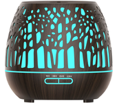 Humidificador ultrasónico, difusor de aroma de 400 ml, atomizador de fragancia ultrasónico LED - Carved Forest