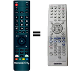 Mandos.tv DV-RW270S para SHARP mando a distancia programado