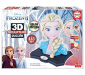 Frozen 2 Escultura 3D Busto Elsa con 163 Piezas 18374 EDUCA