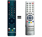 Mandos.tv CT-90101 para TOSHIBA mando a distancia programado
