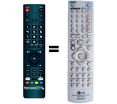 Mandos.tv RC278 para LG mando a distancia programado
