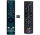 Mando a distancia programado para TV modelo 32LF650V de LG