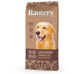 BANTERS Adult Medium Pollo, 3kg, 15kg, Pienso para Perros Adultos, Comida Natural para perros