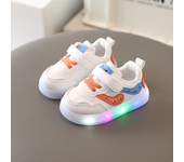Zapatillas de malla deportiva para niños y niñas, zapatos con luces LED para correr, luminosos