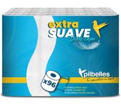 PILBELLES Papel Higiénico Extra Suave - 2 capas, Más de 160 Hojas por Rollo, Sin Perfumes, 100% Celulosa Certificado Ecolabel
