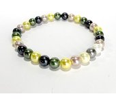 Pulsera Elástica de bolas de minera de Nácar de 6mm - Minerales Energéticos
