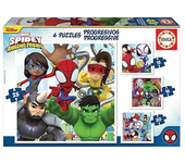 Educa Conjunto de Puzzles Progresivos Spidey and His Amazing Friends 12-16-20-25 Piezas 19295