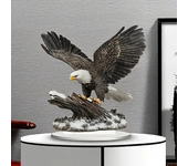 2D Flat, Eagle Sculpture - 2D Acrylic Desk Decor with Detailed Feather Design | Versatile Display for Office, Home, Garden & Patio | Perfect Gift for Friends and Family, Eagle Decor