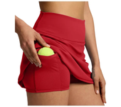 Women's sports skirt Pockets Women'S Double Layered Pleats