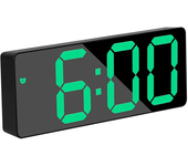 BIT Reloj Despertador Electrónico LED de Doble Uso, Reloj de Estilo Minimalista con Batería recargable
