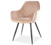 Pack de 2 Sillas de Terciopelo Línea Velvet Color Beige - Elegancia y Comodidad para tu Hogar 120*80*90