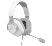 Auriculares Gaming HAVIT H2230U, sonido envolvente USB 7.1, altavoces de 50mm, audio de alta precisión, micrófono desmontable, diseño ergonómico, ideales para juegos FPS/MOBA, cómodos y ligeros, cable de 1.8m, color blanco/gris.