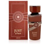 Perfume árabe de hombre Just Choco Fragance world 100ml,Fragancia masculina  Aroma ultra gourmand,cálida y sensual y  Larga duración y proyección suave NOVEDAD