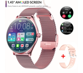 Reloj inteligente NFC para mujer, dispositivo con llamadas HD, Modo deportivo para Android e ios, control del ritmo cardíaco y de la presión sanguínea, regalo, 2024