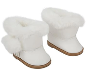 Set de Botitas Blancas con Pelos para Muñecos Arias 6316