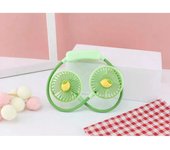 Mini ventilador portátil  para el cuello,con diseño animados. dispositivo silencioso y plegable, recargable por usb.