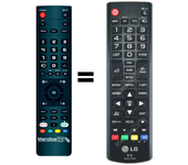 Mando a distancia programado para TV modelo 24MT55D-PZ de LG