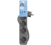Phillips Regleta de Enchufes Philips CHP2154G - 5 Tomas de CA - Cable 1.5m - Interruptor Principal - Cierre de Seguridad - Indicador LED