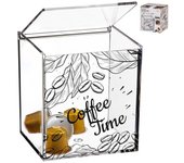 Dispensador de Cápsulas de Café en Metacrilato COFFEETIME de 13 cm, Organizador Transparente y Compacto para Cápsulas de Café, Diseño Elegante y Resistente, Ideal para Cocina, Oficina y Espacios de Café, Fácil Acceso y Almacenamiento Ordenado