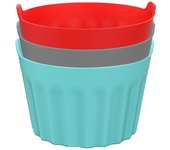 3/6/9pcs Air Fryer Silicone Basket Silicone Mold Air Fryer Egg Poacher Silicone Cupcake Baking Cups Ramekins For Air Fryer Ovens