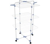 Modular 3 Tendedero de pie de Torre, de Acero, 30 m de Longitud de tendido, Color Blanco, 71 x 5 x 132 cm