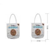 Bolso de hombro de compra con estampada de los dubujos doble cara . de tela loneta.estampada dibujos personalizada.gran capacidad
