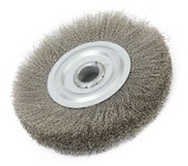 5inch 125mm Crimped Wire Wheel Brush Stainless Steel Bench Grinder Abrasive 16mm Hole Polishing Bench Grinder Rust Removal Tool