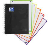 Oxford Hamelin Cuaderno Cuadrícula 5x5 Tapa Extradura 120 Hojas 5 Colores A4+