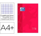 Recambio Oxford Color 1 - encolado y tapa de cartón duro - 80 hojas dinA4 - papel 90 gramos - cuadricula 5x5 - optik papel