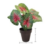 Poenia Arte Floral - Planta Artificial Rojo En Maceta 47cm - REF 620229-4 - Alta Calidad