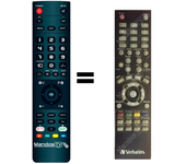 Mandos.tv MEDIASTATION HD DVR 1TB para VERBATIM mando a distancia programado