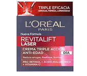 L'Oreal Paris Revitalift Filler Ácido hialurónico 1,5% puro concentrado de ácido hialurónico suero cuentagotas -L'Oréal Paris Revitalift Láser Crema de Día Anti-Edad Triple Acción, Protección Solar SPF 25, 50 ml-DIA-NOCHE-Sérum facial de noche