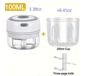 Mini picadora eléctrica de ajo de 3,38 oz/8,45 oz, trituradora de ajo con chile USB, picadora de verduras de jengibre duradera