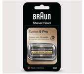 Braun Series 9 Pro Cabezal de Recambio 94M ORIGINAL Para Afeitadora Eléctrica Hombre, Compatible con las Máquinas de Afeitar Series 9, Fabricado en Alemania, Plata