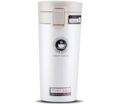 Vaso Termico de Acero inoxidable, Café Termo Taza Termica Viaje para Llevar Sin Bpa(Negro)